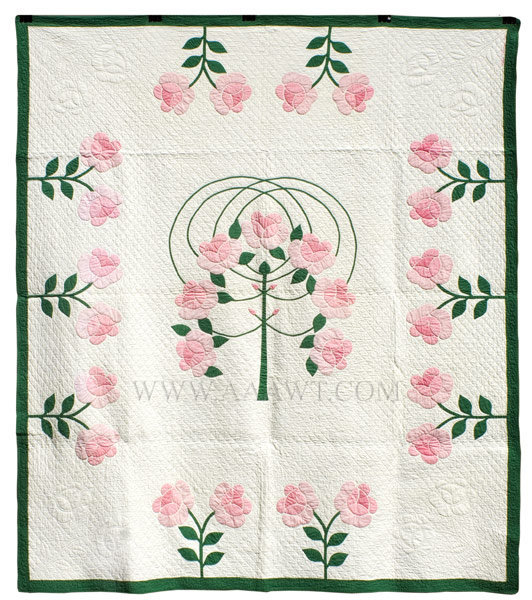 Antique Quilt, Rose Tree, by Althea Brown, entire view